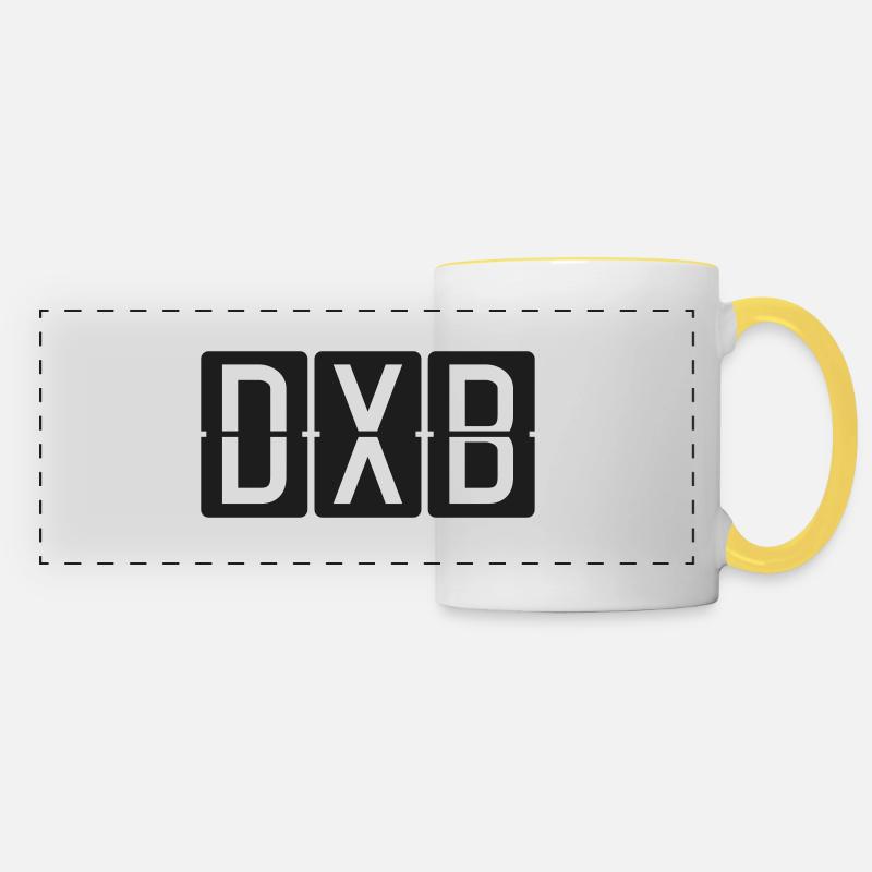 Dubai - Panoramic Mug - white/yellow