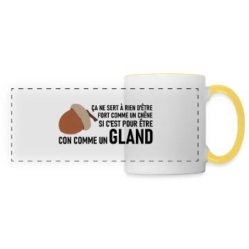 GLAND - Mug panoramique contrasté et blanc - blanc/jaune - Devant