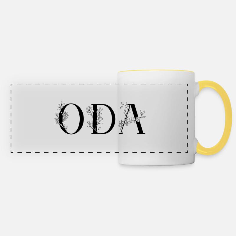 Name - Oda - Panoramic Mug - white/yellow