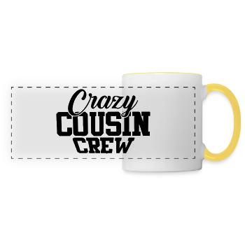 Verrückte Cousin Crew Lustige Familiencousins - Panoramatasse - Weiß/Gelb - Vorne