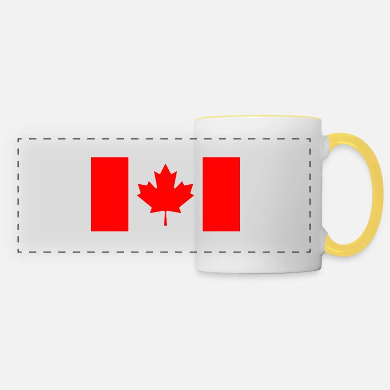 Canada flag - Panoramatasse - Weiß/Gelb