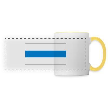 Russische Antikriegsflagge - Panoramatasse - Weiß/Gelb - Vorne