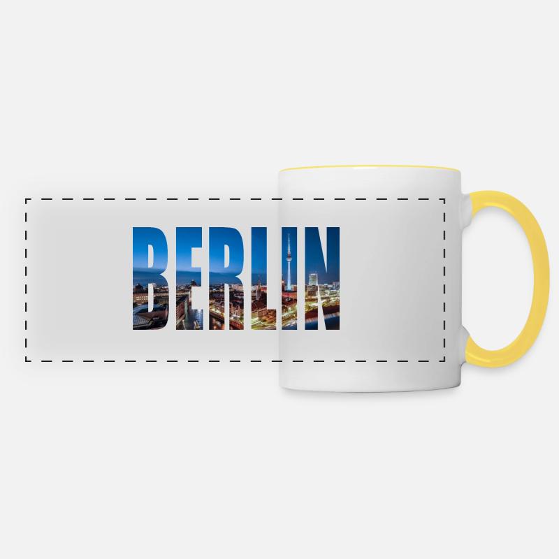 Berlin - Panoramatasse - Weiß/Gelb