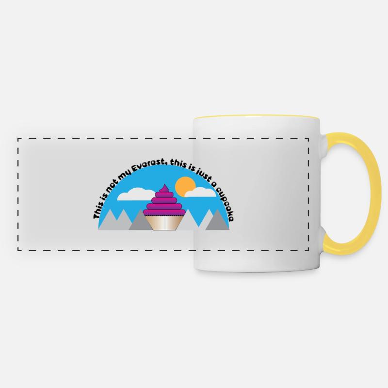 this is not my Everest cupcake - Panoramic Mug - white/yellow