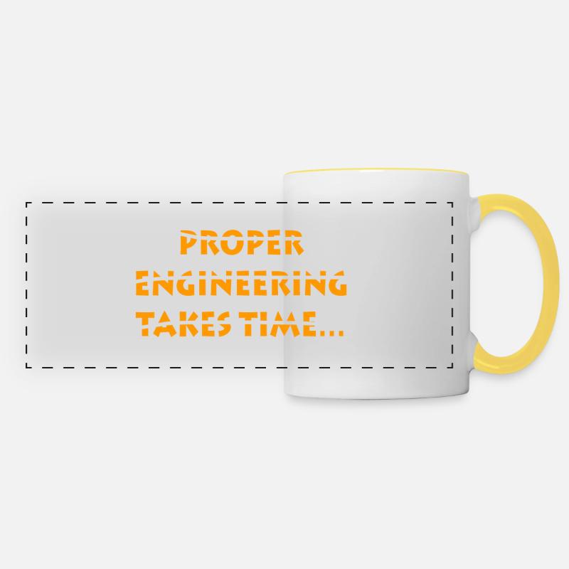 PROPER ENGINEERING - Panoramic Mug - white/yellow