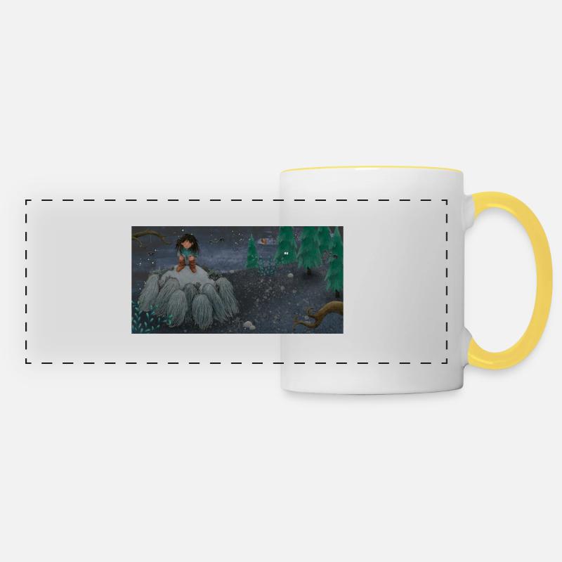 Ronja1 - Panoramic Mug - white/yellow