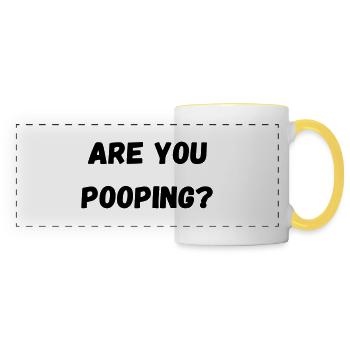 arr you pooping - Panoramic Mug - white/yellow - Front