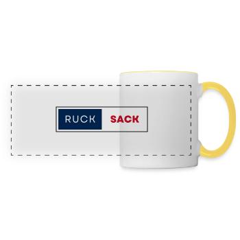 Ruck-Sack-Franzos - Panoramatasse - Weiß/Gelb - Vorne