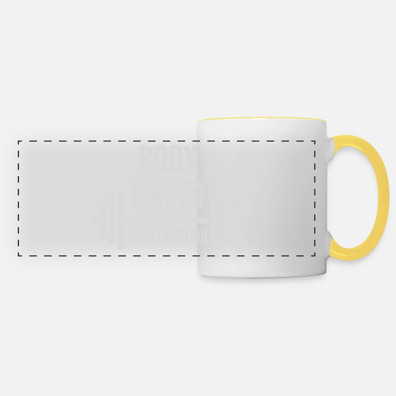 Body Under Construction - Panoramic Mug - white/yellow
