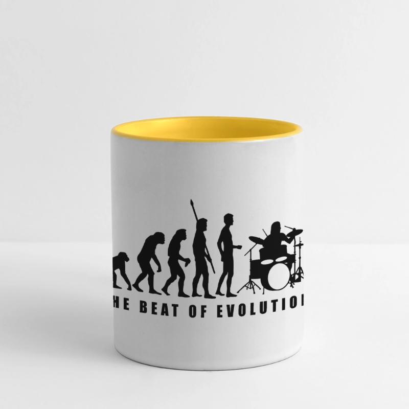 evolution_drummer_c_1c Mug panoramique contrasté et blanc
