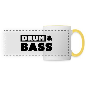 Drum & Bass - Panoramatasse - Weiß/Gelb - Vorne