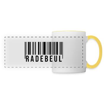 Radebeul Strichcode - Panoramatasse - Weiß/Gelb - Vorne