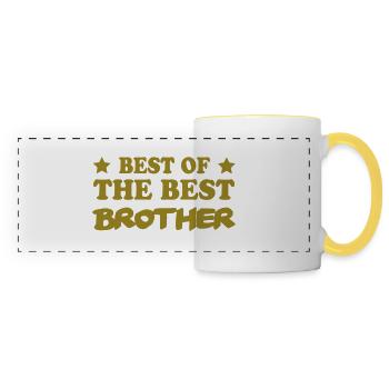 BEST OF THE BEST BROTHER - Panoramic Mug - white/yellow - Front