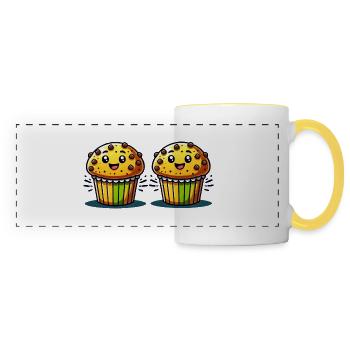 Muffin Comic - Panoramatasse - Weiß/Gelb - Vorne