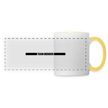 Membres de l’équipe - Mug panoramique contrasté et blanc - blanc/jaune - Devant