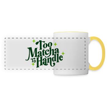 Trop Matcha Pour Manipuler - Mug panoramique contrasté et blanc - blanc/jaune - Devant
