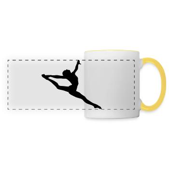 Jumping girl - Panoramatasse - Weiß/Gelb - Vorne