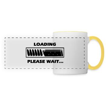 Loading Gun Outlaw Streetwear - Mug panoramique contrasté et blanc - blanc/jaune - Devant