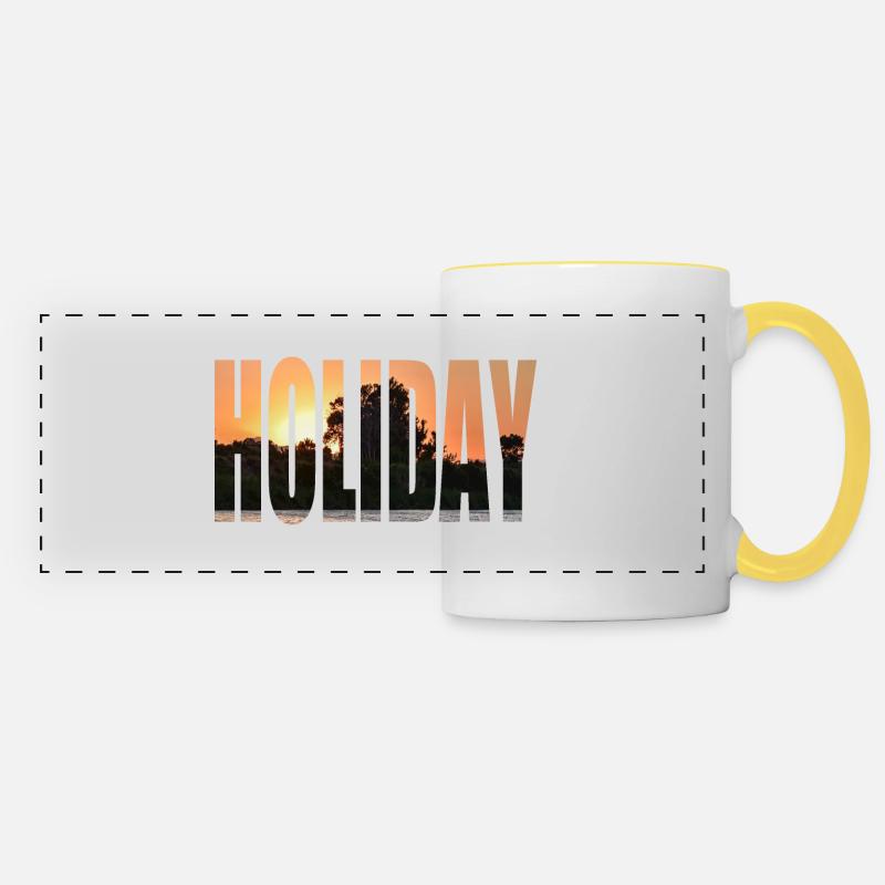 Holiday - Panoramic Mug - white/yellow
