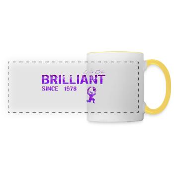 Brilliant since 1978 - Panoramic Mug - white/yellow - Front