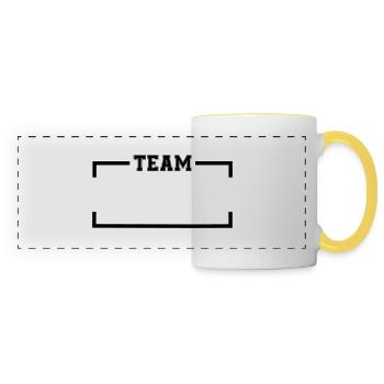 team - Panoramatasse - Weiß/Gelb - Vorne