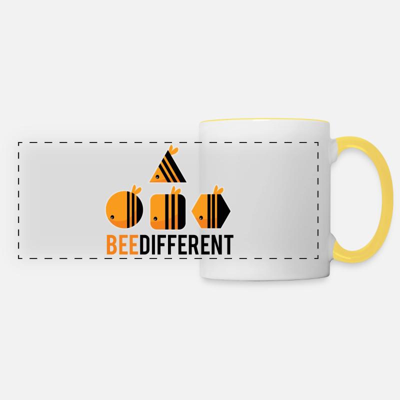 Bee Different - Panoramic Mug - white/yellow