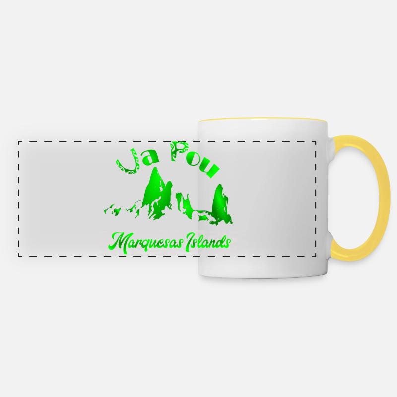 UA POU (Lime) - Panoramic Mug - white/yellow