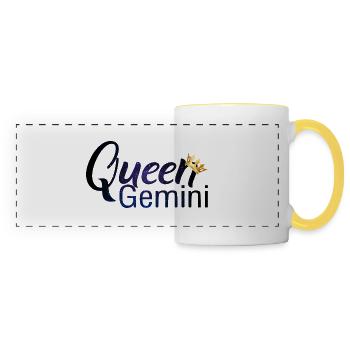 Signe astrologique Gémeaux / Zodiac Gémeaux - Mug panoramique contrasté et blanc - blanc/jaune - Devant