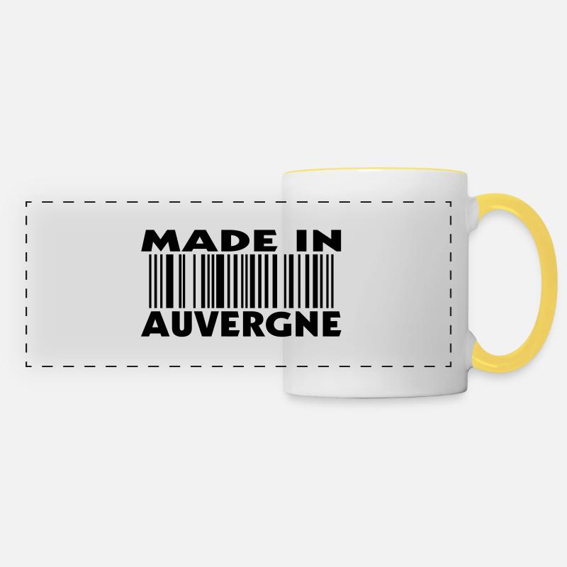 Made in Auvergne (1c) - Panoramic Mug - white/yellow