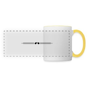 sunglasses stroke - Panoramic Mug - white/yellow - Front