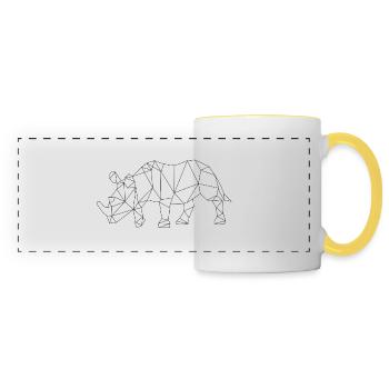 Rhinoceros - Panoramic Mug - white/yellow - Front