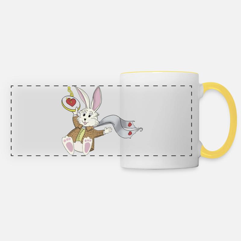 White Rabbit - Panoramic Mug - white/yellow