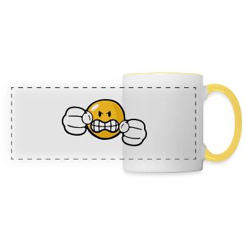 Smiley Anger Fury - Panoramic Mug - white/yellow - Front