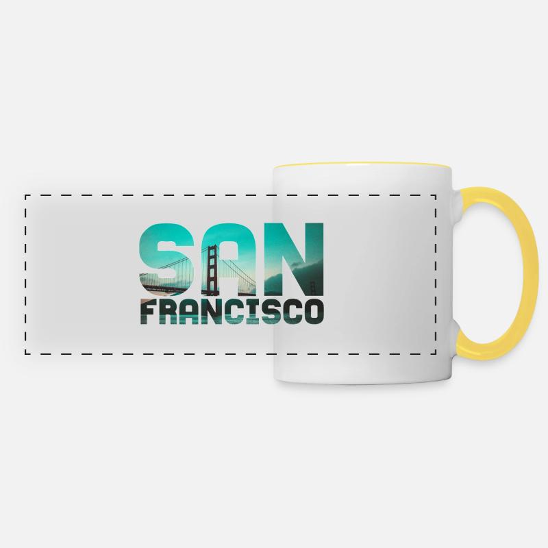 San Francisco - Panoramic Mug - white/yellow