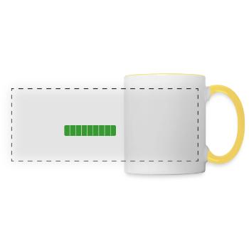 Prochaine Connerie En Cours De Chargement Cadeau - Mug panoramique contrasté et blanc - blanc/jaune - Devant