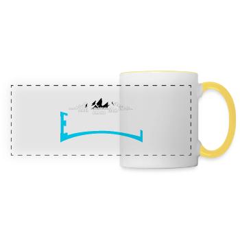 J’adore les monts Métallifères - Mug panoramique contrasté et blanc - blanc/jaune - Devant