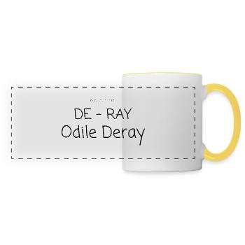 Odile Deray - Mug panoramique contrasté et blanc - blanc/jaune - Devant