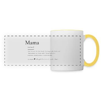 Mama ♥ - Panoramatasse - Weiß/Gelb - Vorne