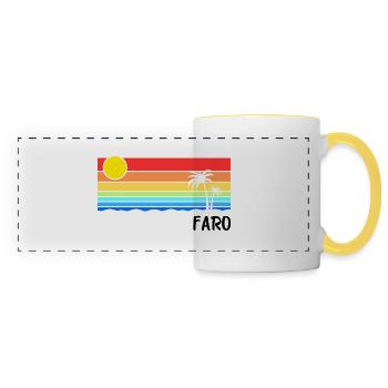 Faro Algarve Portugal Holiday Idea - Panoramic Mug - white/yellow - Front