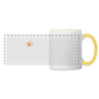 Lucy Custom Name for Women Kids Toddlers - Lucy - Panoramic Mug - white/yellow - Front