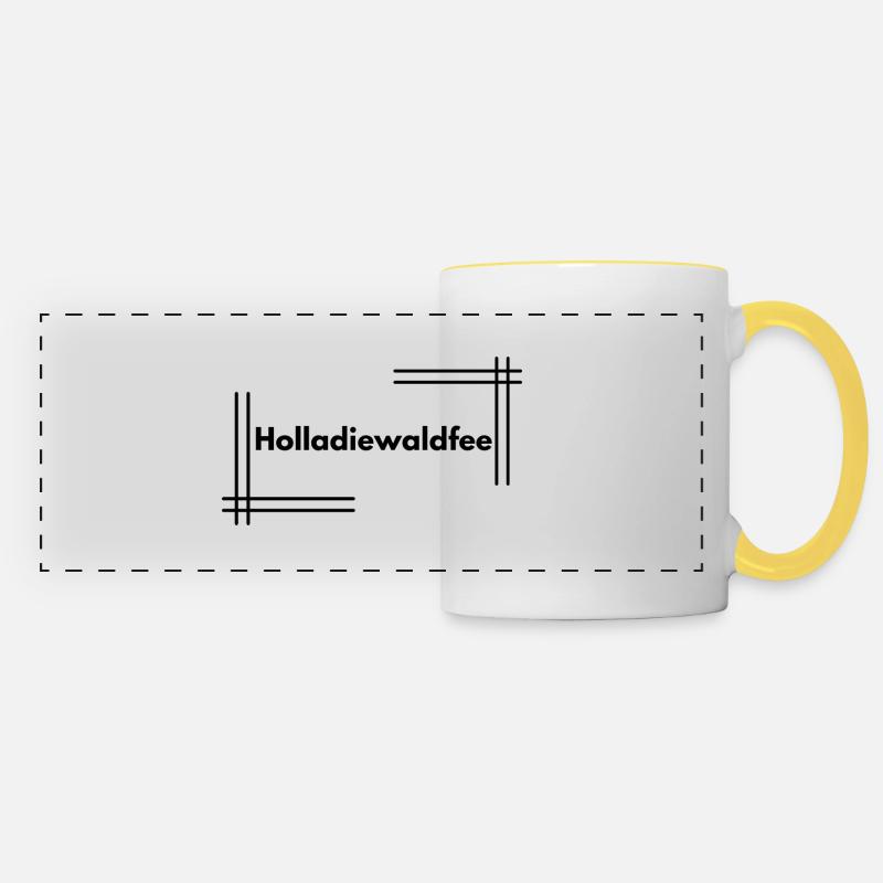 Holladiewaldfee - Panoramatasse - Weiß/Gelb