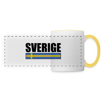sverige - Mug panoramique contrasté et blanc - blanc/jaune - Devant