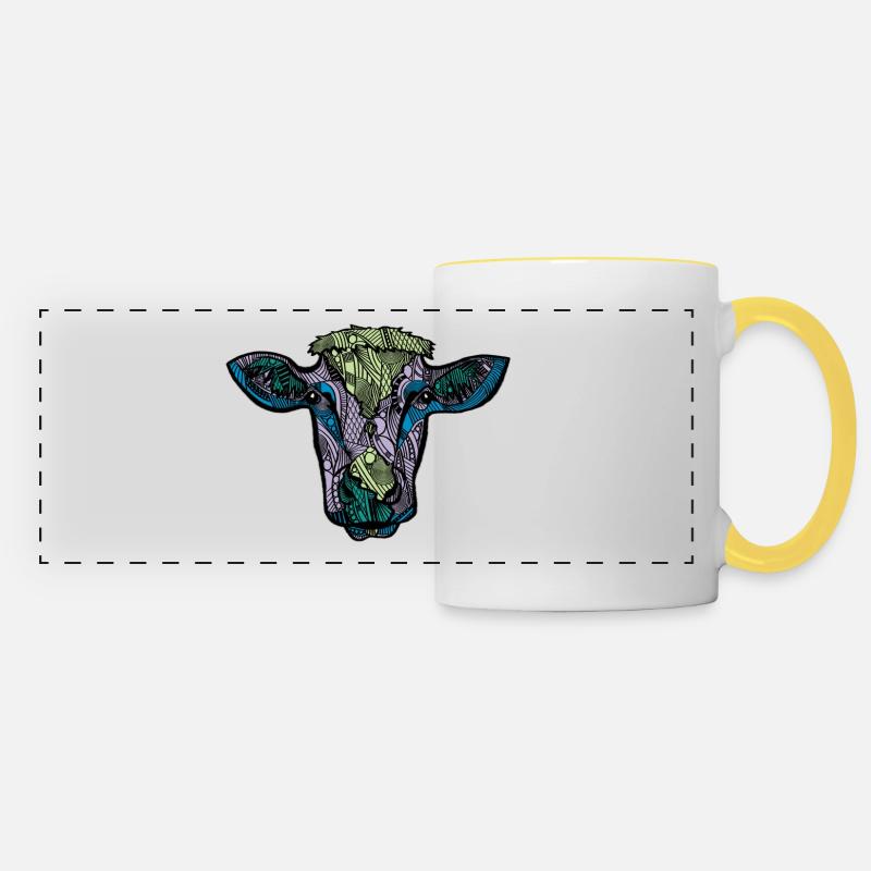 Cow - Panoramic Mug - white/yellow