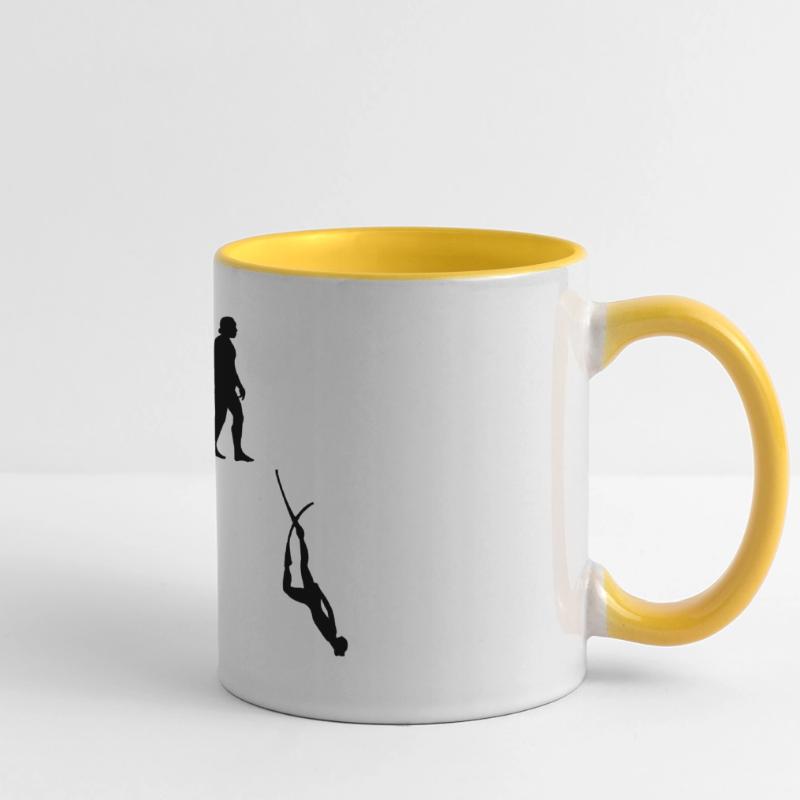 Evolution Apnée Plongée Mug panoramique contrasté et blanc