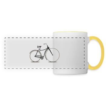Fahrrad - Panoramatasse - Weiß/Gelb - Vorne