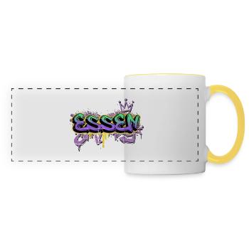 Essen Germany City Graffiti Spray Sprayer - Panoramic Mug - white/yellow - Front