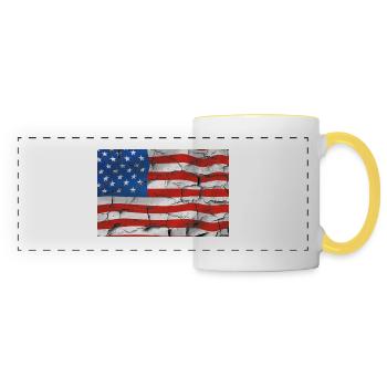 America - Panoramic Mug - white/yellow - Front