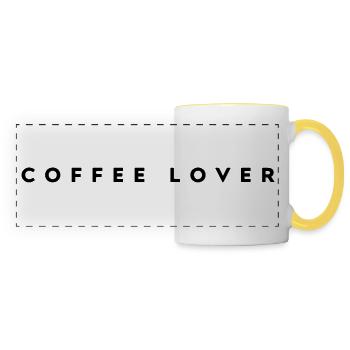 COFFEE LOVER - Panoramatasse - Weiß/Gelb - Vorne