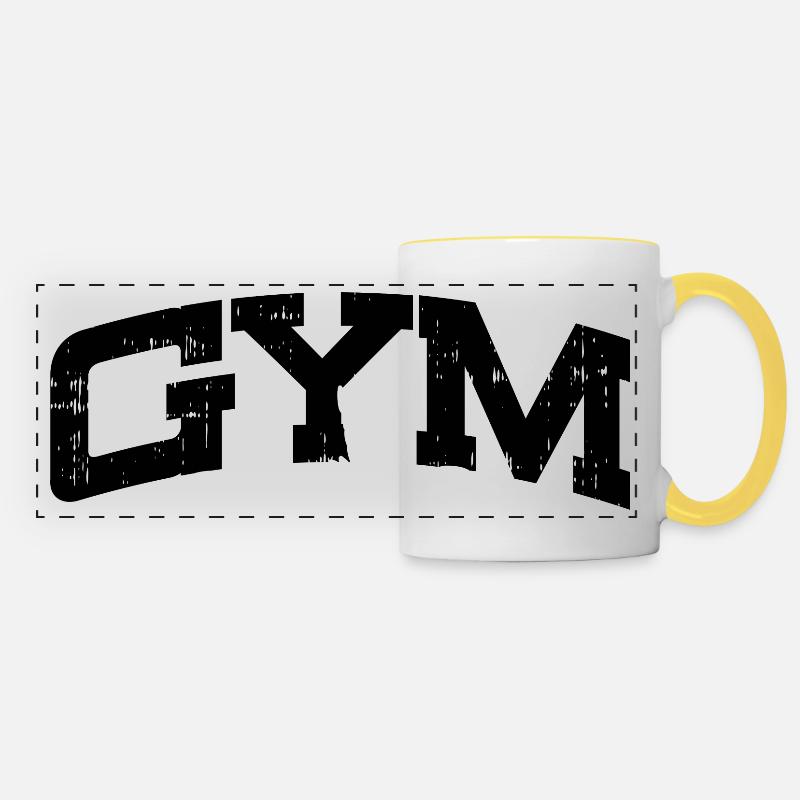 GYM - Panoramatasse - Weiß/Gelb