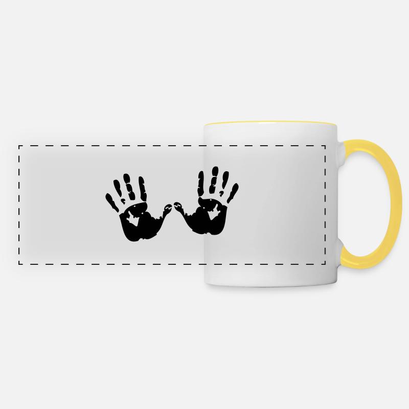 main - Mug panoramique contrasté et blanc - blanc/jaune